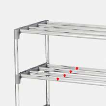 4-Tier Modern Storage Rack 5-Cubes Book Shelf Bookcase Display Unit Organizer 125x41x28cm(Fabric Cannot Be Placed With Heavy Objects) - Grey - View 8