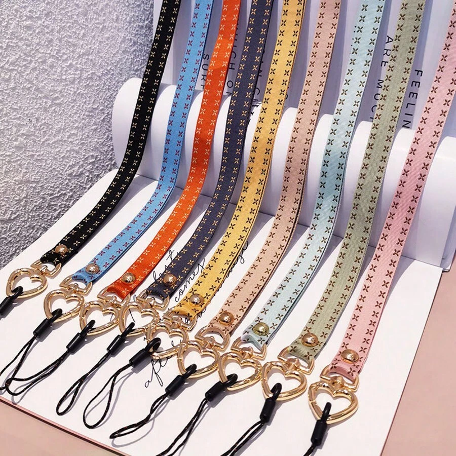 1 件心形可拆卸挂绳、电话挂绳、工作证件挂绳、教师证带、医生护士证件夹挂绳、学生证带 - 彩色 - 查看 1