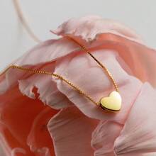 Colar Mini Coração Folheado a banhado a prata 925 a ouro 18K