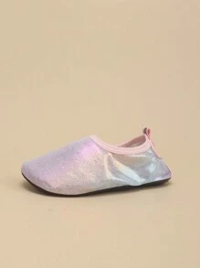 1 Pair 2025 New Children Soft Rainbow Color Reflective Strip Indoor Slippers - Multicolor - View 5