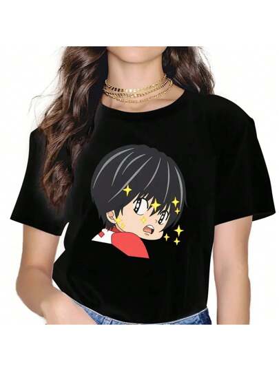 Anime Kotaro Lives Alone Star T Shirt Fashion Women's Tees