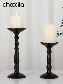 choxila 1 件复古铸铁烛台，家居装饰烛台，黑色，万圣节，房间装饰物品，节日礼物，适用于客厅、卧室、派对用品 - 燭台 - 查看 4
