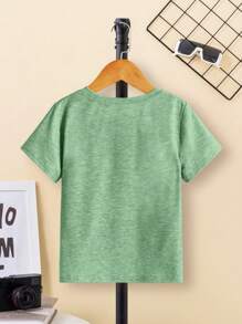 为幼儿男孩定制运动风格 T 恤，时尚百搭户外活动休闲日常穿着，春夏常规款式，4-7 岁