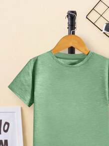 为幼儿男孩定制运动风格 T 恤，时尚百搭户外活动休闲日常穿着，春夏常规款式，4-7 岁