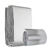 2X Large Reflective Aluminum Foil Insulation Mat 500x60cm Roll Bubble Radiator Heat Energy Saver Protection Sound Deadener Pad Waterproof - 銀色 - 查看 10