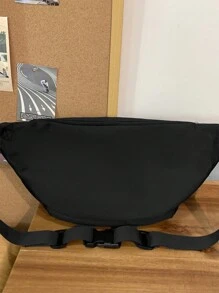 Casual Chest Bag, Couples, Fashion Shoulder Crossbody Bag, Large Capacity, Nylon, Black, White, Multi-Layer Messenger Bag, Sling Bag Travel Essentials Holiday Essentials Bag For Men Fanny Pack Bags Men Summer Back To School The Sporty Life Belt Summer Bag Springbreak Vacation Bag Pack Belt Bag Waist Bag School Supplies Belts New Life Items For Students Men Essentials Side Bag Graduation Small Bag For Men Body Bag For Men Belt Bag For Men Hiking Accessories - Multicolor - View 8