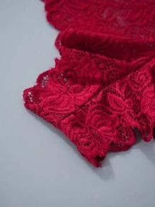 3pcs Ladies Panties Lace Floral Print Fashion Bow Simple Comfort Triangle Panties - Multicolor - View 7