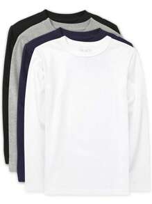 The Children's PLACE Boys Long Sleeve Basic Tee Shirt 4-Pack - ĐA CLR - Xem 1