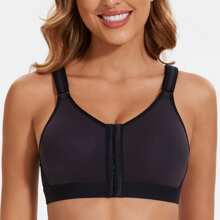 MELENECA MELENECA Women's Front Closure Wirefree Post Surgery Plus Size Back Support Posture Bra