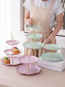 1 Stück mehrstöckige Kuchenplatte, Präsentationsständer für Desserts, Süßigkeiten, Party- und Hochzeitsdekoration