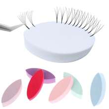 20 piezas Mapa de pestañas para principiantes, gráfico de pestañas hebras, esponjas con forma de ojo para práctica de extensión de pestañas reutilizables - Multicolor - Ver 1