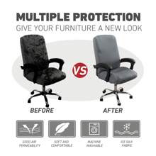 1pc Stretch Computer Office Chair Slipcovers, Waterproof Chair Covers, Chair Protector Cover For Living Room Office Home Decor