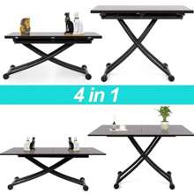 Extendable And Extendable Table, Functional Coffee Table For Kitchen, Dining Room, Living Room, Desk, Suitable For Dining Room With Small Space, Living Room, Kitchen, Study