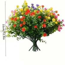 10pcs Artificial Christmas Decorations, UV-Resistant Fake Greenery For Outdoor, High-Quality Anti-Oxidation Boston Fern Real Touch Lifelike Plants, Home/Kitchen/Room/Wall Decor, Hanging Planter For Indoor/Outdoor Garden, Suitable For Halloween, Mother's Day, Valentine's Day Decoration Gifts Birthday Graduation,Garden Decor,Outdoor Plant,Gardening,Fake Flowers