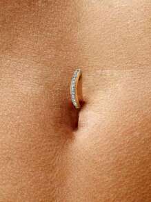 1PC 925 Sterling Zilveren Diamant Navel Ring Navel Omgekeerde Navel Ring Navel Sieraden Voor Vrouwen Dagelijkse Draagdag Jubileum Verjaardag