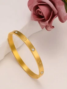 Juego de pulsera y brazalete de joyería para mujer de flor con circonia cúbica de acero inoxidable de alta calidad y elegante estilo vintage, adecuado para uso diario