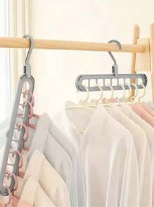 1pc Colorful 5-Tier Hanging Clothes Rack, Multi-Functional Non-Slip Design, Suitable For Pants, Towels, Clothing Storage, Closet Organization, Slight Glue Overflow Or Tiny Black Spots On Plastic Parts Are Normal And Do Not Affect Daily Use, Practical Home Storage Accessory - Multicolor - View 10