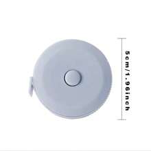 150cm/59in Mini Retractable Tape Measure, Dual Scale Flexible Sewing Ruler With Metallic Letter Pattern, Portable Clothing Measurement Tool Accessory - Blue - View 2