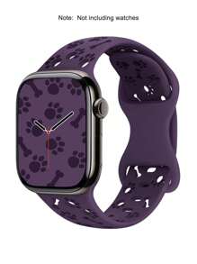 Hollow Silicone Band 41mm 40mm 44mm 45mm 42mm 38mm 49mm 46mm Cute Dog Paw Design, Soft Breathable Silicone Strap Compatible With Apple Watch Series 1-10, SE, Ultra