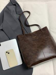 2 件套：大容量母女手提包，休闲简约单肩包，时尚百搭通勤、购物、上学、约会手提包，适合女士