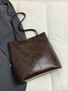 2 件套：大容量母女手提包，休闲简约单肩包，时尚百搭通勤、购物、上学、约会手提包，适合女士