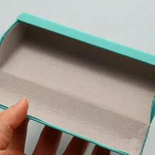 Hard-Shell Spectacle Case Men Women Glasses Case PU Leather Portable Anti-Extrusion Sunglasses Storage Box Folding Eyewear Pouch