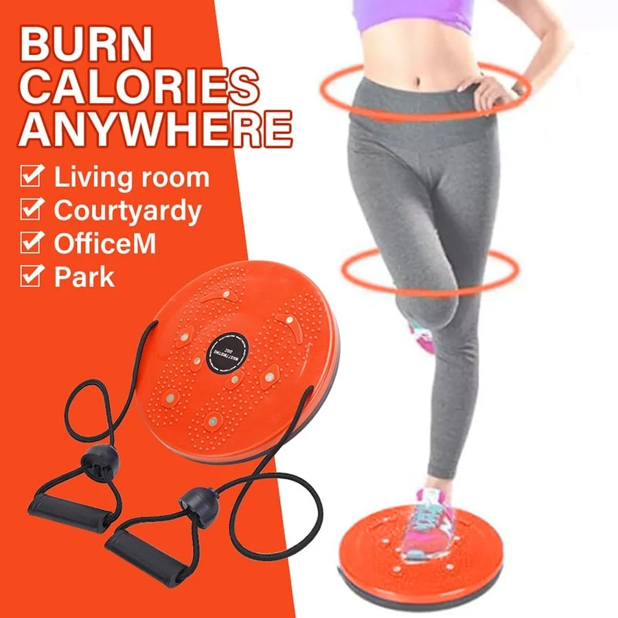 NetHong Waist Twisting Disc Body Shaping Slimming Balance Board With Rope Foot Massage - Orange - View 1