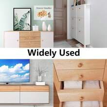 33 毫米 4/8/12 件橱柜把手厨房抽屉橱柜门把手木制拉手带螺丝 - 棕色 - 查看 6