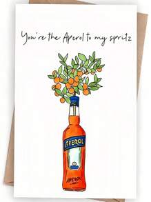 1 张 Aperol Spritz 主题生日贺卡，适合任何场合的梦幻个性化纸卡，幽默的“你是我的 Spritz 的 Aperol”设计，带信封，适合任何人 - 彩色 - 查看 13