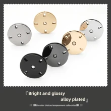 6 piezas de botones metálicos cosidos a mano, botones redondos invisibles para abrigo, chaqueta - Multicolor - Ver 9