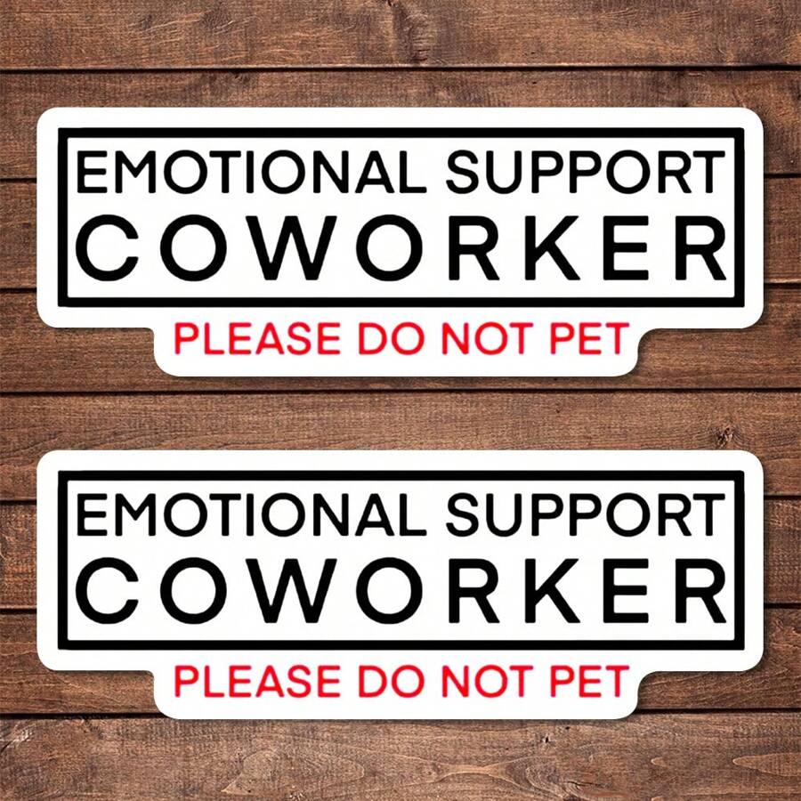 1/2/5pcs EmotionalSupport Coworker Sticker | Fun And Quirky Vinyl Decal For Planners, Journals, And Laptops | Cute And Mindful Design For Meditation, Wellness Enthusiasts, And Book Lovers | , Artsy, Positive Affirmation Sticker,Halloween/Christmas/Trick Or Treat,Jesus,Letter Stickers,Desk Accessories,School Essentials,Stickers Aesthetic,Book Clubs & Mental Health Support,School Supplies,Back To School - Multicolor - View 1