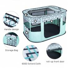 Foldable Pet Playpen Portable Dog Cat Playpen Soft Portable Dog Crate Outdoor/Indoor Exercise Kennel Dog Cage For Pets