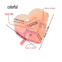 1 Set Acrylic Heart Shaped Jewelry Display Stand, Multi-Functional Crystal Jewelry Display Rack Storage Box For Perfume, Collectibles, Lipstick, Jewelry, Potted Plants Decoration - Multicolor - View 12