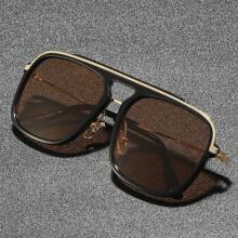 Unisex Fashionable PC Frame Large Lens Sunglasses, Suitable For Outdoor, Driving, Cycling, Fishing, Party, Travel, Business