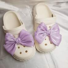 2pcs/Set Bow Design Elegant Decorative Shoe Clips, Colorful, Shiny & Charming For Holidays Like Valentine's Day, Lovely Gift (Shoes Not Included), Summer Sandals Accessories