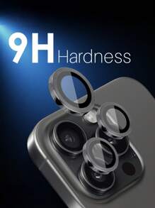 ZYONS 6pcs/Set Black Metal Camera Lens Protector Film, Perfectly Fit, Circular Rear Camera Lens Cover, Compatible With IPhone 17 Pro Max/17 Air/16 Pro Max/16 Pro/16 Plus/16/16E/15/14/13 Mini/12/11 Series - 6pcs - View 3
