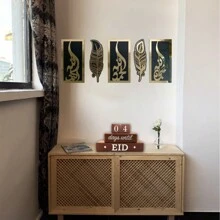 Wooden Cubic Countdown Calendar Decor, Holiday Home Tabletop Decoration E-I-D