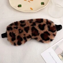 Plush Eye Mask, Leopard Print Heart Rabbit Design, Soft Light-Blocking Cute Cartoon Sleep Mask, Multi-Color,School,Back To School,Travel,Travel Essentials,Home Essentials,Eye Mask,Sleep Mask - Multicolor - View 10