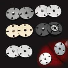 6 piezas de botones metálicos cosidos a mano, botones redondos invisibles para abrigo, chaqueta - Multicolor - Ver 3