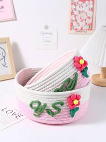 Cestino personalizzato fatto a mano su misura con nome tessuto, cestino fai-da-te per cosmetici o giocattoli, regalo per bebè o San Valentino, adatto per soggiorno, camera da letto, comodino, scrivania, accessori per lettini, essenziali per la borsa dell'ospedale, cestino grigio di piccole dimensioni, per la casa, il bagno e la cucina