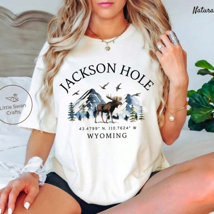 Jackson Hole Shirt, Mountains Wyoming T-Shirt - Unisex