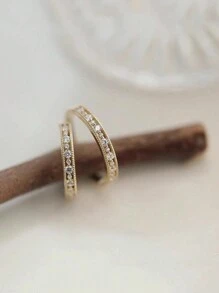 1pc High-End Niche Design Minimalist Personalized Style 925 Silver Ring For Women, Cold Tone - Gold - View 4