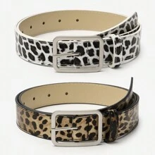 Versatile Retro Matte Square Buckle Belt, Suitable For Jeans, Skirts, All Seasons Summer, School Fall, Autumn, Halloween