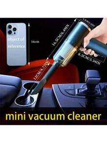 1pc Portable Handheld Vacuum Cleaner - Enhanced Cyclone Suction, Wireless & Rechargeable With Strong Power, Effortless Cleaning For Cars, Offices, And Homes, Perfect For Quick - AS-228 - 查看 7