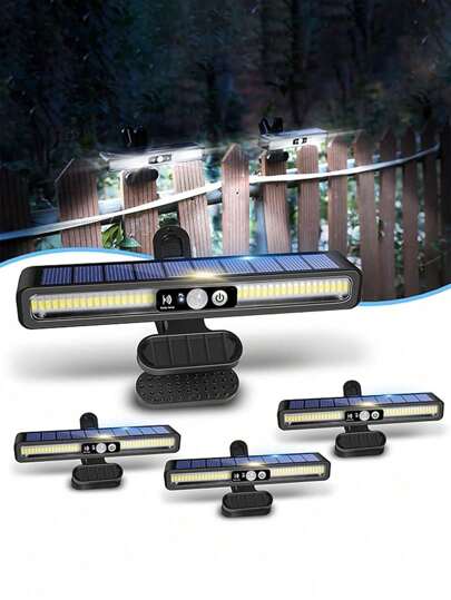 1/2 lamp solarnych ściennych, wodoodporne lampy solarne do użytku zewnętrznego, dekoracyjne oświetlenie zewnętrzne, oświetlenie bezpieczeństwa, superjasne lampy zewnętrzne z czujnikiem ruchu, 3 tryby oświetlenia z czujnikiem ruchu, wodoodporne, zewnętrzne lampki ostrzegawcze z klipsem, odpowiednie na Halloween, Boże Narodzenie, na zewnątrz, przy drzwiach wejściowych, na podwórku, w garażu, w ogrodzie, na patio, na tarasie (białe/ciepłe światło)