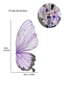 10pcs (20 Sheets)/20 Sets (40 Sheets) Butterfly Wrapping Paper, New Butterfly And Bird Wing Floral Bouquet Wrapping Paper, Matte Waterproof Semi-Transparent Butterfly Wing Shaped Bouquet Wrapping Paper, Flower Wrapping Paper, Wing Shaped Bouquet Handmade Gift Wrapping Paper, DIY Flower Shop Packaging Bags Creative Floral Packaging, 36pcs 3D Colorful PVC Butterflies For DIY Decor, Wedding, Birthday, Party, Back To School, Graduation, Couple Surprise, Valentine's Day Gift, Mother's Day Gift, Anniversary Bouquet