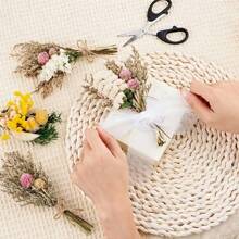 1/6 bouquet de mini fleurs séchées de la chance, petites fleurs séchées, fleurs séchées naturelles pour la décoration de mariage, peuvent être utilisées comme décoration murale, convient pour les décorations de Noël, Saint-Valentin, Fête des Mères