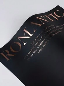 Valentinstag Gold Folie minimalistisches Blumen Geschenkpapier, wasserfestes Kraftpapier mit englischem Buchstaben Blumenmuster für Blumenstrauß Verpackung, Schulanfang, Valentinstag