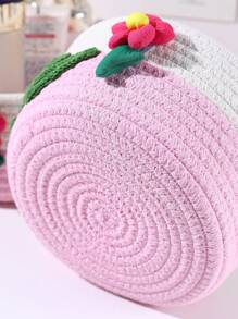 Cestino personalizzato fatto a mano su misura con nome tessuto, cestino fai-da-te per cosmetici o giocattoli, regalo per bebè o San Valentino, adatto per soggiorno, camera da letto, comodino, scrivania, accessori per lettini, essenziali per la borsa dell'ospedale, cestino grigio di piccole dimensioni, per la casa, il bagno e la cucina