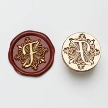 1 Stück 25mm Iris Buchstabenserie Feuerlack Siegelkopf, 26 englische Buchstaben Messing Kupfer Kopf Wachssiegel Stempel, Retro Handwerks Siegelkopf, geeignet für Kartenkuverts, Hochzeitseinladungen, Geschenkverpackung - 25MM - Übersicht 17